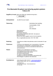 Fria läkemedel till patient med allvarlig psykisk störning