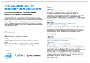 Inbyggnadsdatorer för produkter inom Life Science