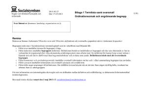 Synpunkter på remissunderlag ordinationsunderlag