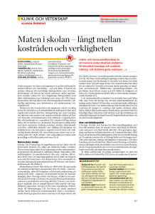 Maten i skolan – långt mellan kostråden och verkligheten