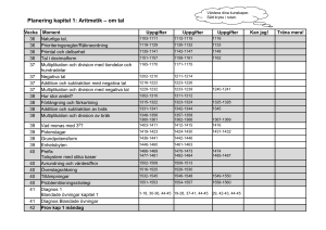 Planering kapitel 1