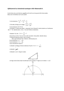 Självkontroll av önskvärda kunskaper inför Matematik 4