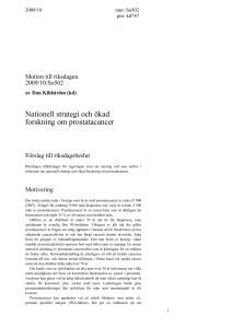Nationell strategi och ökad forskning om