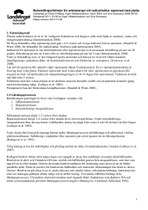 Samrehab Behandlingsriktlinjer för arbetsterapi vid radiusfraktur