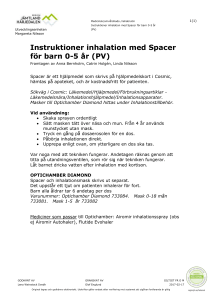 Instruktioner inhalation med Spacer för barn 0-5 år (PV)