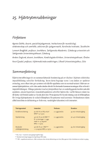25. Hjärtrytmrubbningar