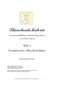 Skånelands historia - Stiftelsen Skånsk Framtid