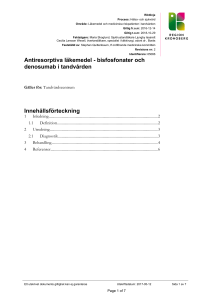 Antiresorptiva läkemedel - bisfosfonater och