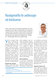Paradigmskifte för axillkirurgin vid bröstcancer