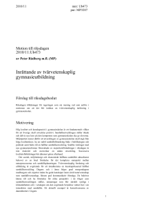 Motivering - Riksdagens öppna data