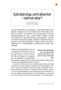 2001:1 Självständiga centralbanker i demokratier?