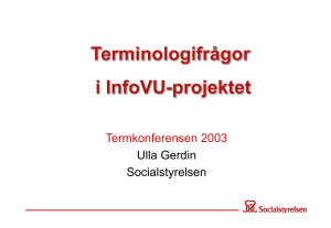 Terminologifrågor i InfoVU