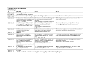 Schema kortföredrag