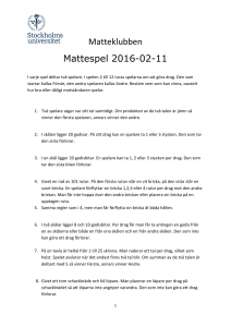 160211 Matematiska spel