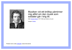 Musiken vid ett bröllop påminner mig alltid om den musik som