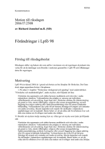 Förändringar i Lpfö 98 - Riksdagens öppna data