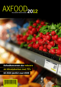 Axfoodkoncernen ska reducera sin klimatpåverkan med 75% till