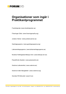 Organisationer som ingår i Praktikantprogrammet