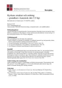 Kyrkans struktur och ordning