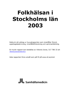 Folkhälsan i Stockholms län 2003