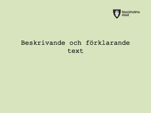 Beskrivande och förklarande text
