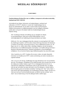 Fondutredningens förslag till en mer en hållbar, transparent och