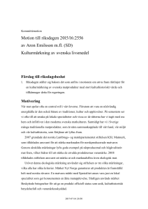 Kulturmärkning av svenska livsmedel