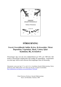 försurning - Chalmers Publication Library