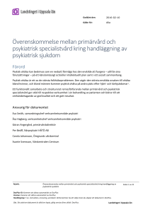Överenskommelse mellan primärvård och psykiatri