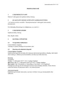 Minirin injection 4 microgram per ml SmPC