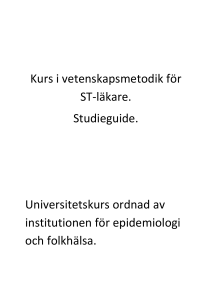 Kurs i vetenskapsmetodik för ST