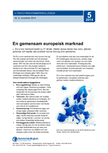 En gemensam europeisk marknad