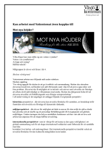 Kan arbetet med Vattentemat även kopplas till