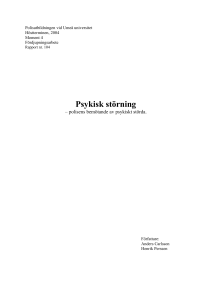 Psykisk störning