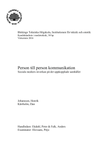 Person till person kommunikation