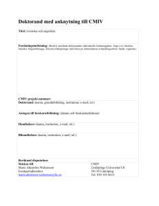 Doktorand med anknytning till CMIV - LiU