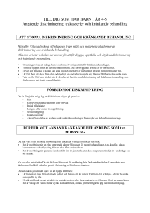 TILL DIG SOM HAR BARN I ÅR 4-5 Angående diskriminering