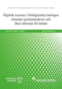 Digitala resurser i biologiundervisningen utmanar