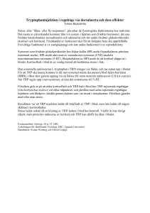 Tryptophaninjektion i regnbåge via dorsalaorta och dess effekter