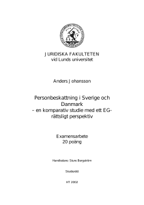 Personbeskattning i Sverige och Danmark