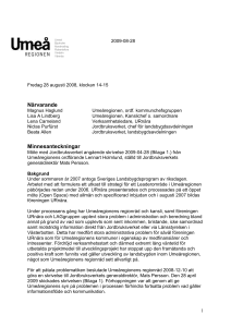 Minnes möte med jordbruksverket