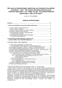 När anses en bioteknologisk uppfinning vara komplett och praktiskt