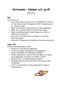 Astronomi- himmel och jord!