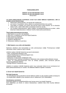 PAKKAUSSELOSTE Gasterix 15 mg enterokapselit, kovat Gasterix