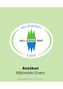 Ansökan Miljömärkt Event