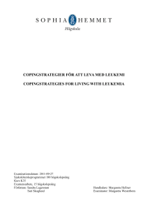 copingstrategier för att leva med leukemi copingstrategies for