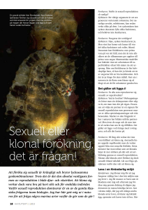 sexuell eller klonal förökning, , det är frågan!