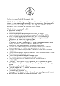 Verksamhetsplan för GCF Musslan år 2014 GCF Musslan är en