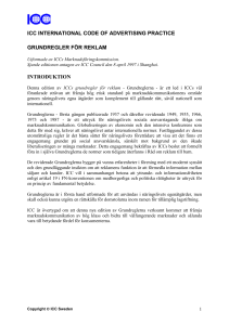 icc international code of advertising practice grundregler för reklam