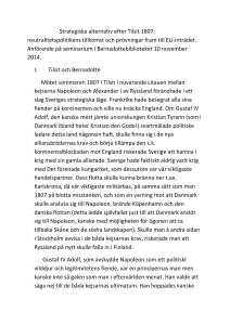 Strategiska alternativ efter Tilsit 1807
